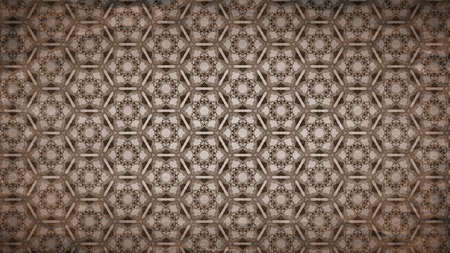Dark Brown Vintage Ornamental Pattern Wallpaper Template
