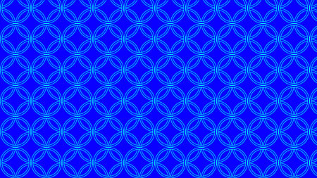 Cobalt Blue Seamless Overlapping Circles Pattern Vector Artの写真素材