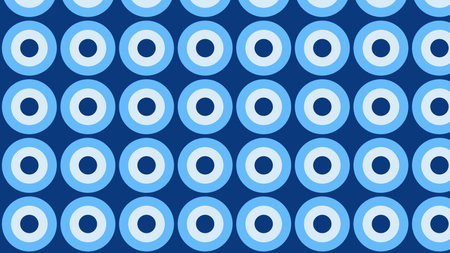 Blue Geometric Circle Pattern