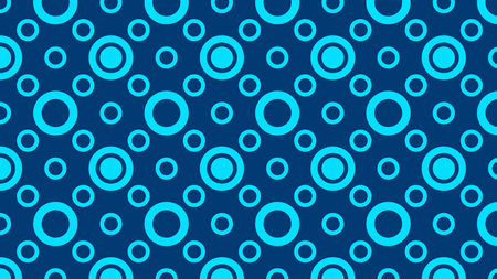 Blue Geometric Circle Pattern Backgroundの写真素材