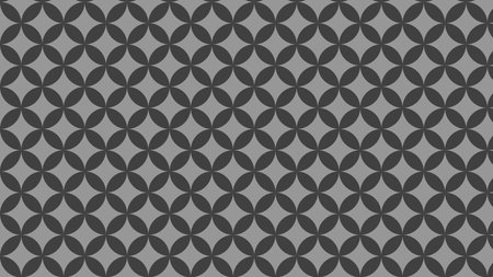 Dark Grey Overlapping Circles Pattern Designの写真素材