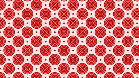 Red Concentric Circles Pattern Background Vector Illustrationの写真素材