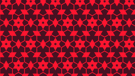 Dark Red Seamless Star Patternの写真素材