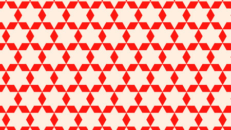 Red Seamless Star Background Patternの写真素材