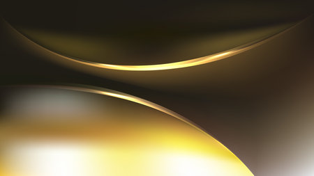 Abstract Black and Gold Wave Background Template Vector Graphicの写真素材