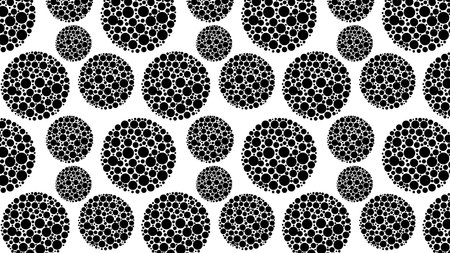 Black and White Dotted Circles Pattern Background