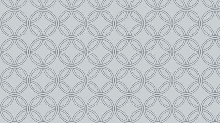 Light Grey Seamless Overlapping Circles Pattern Backgroundの写真素材