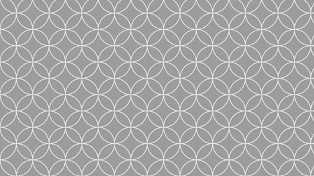 Grey Seamless Overlapping Circles Background Patternの写真素材