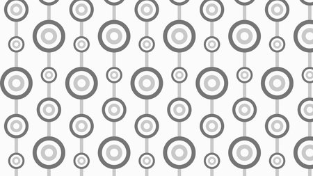 Grey Seamless Retro Circles Background Pattern Vector Illustrationの写真素材