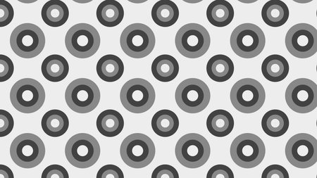 Grey Seamless Geometric Circle Patternの写真素材