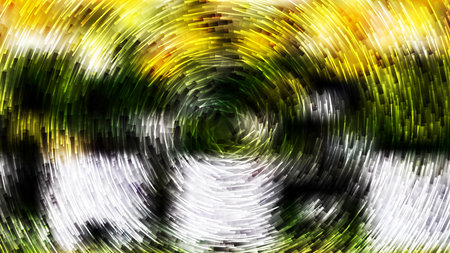 Black Green and Yellow Circular Lines Background Vector Illustrationの写真素材