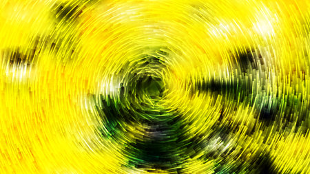 Black Green and Yellow Circular Lines Background Illustrationの写真素材
