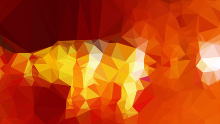 Red and Yellow Polygon Abstract Backgroundの写真素材