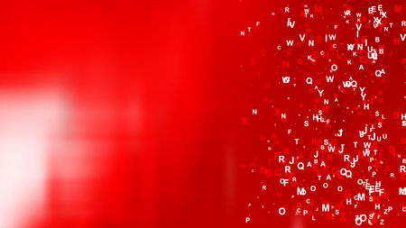 Red Alphabet Letters Background Vector Imageの写真素材