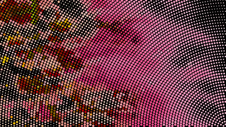 Pink and Black Dotted Background Graphicの写真素材
