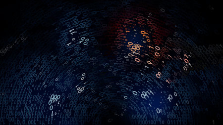 Black and Blue Binary Background