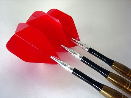 3 darts with red fins