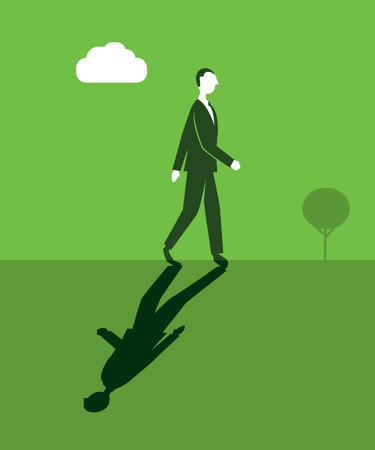 Walkingman?s Shadowのイラスト素材