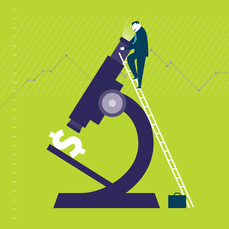 Microscope Dollarのイラスト素材