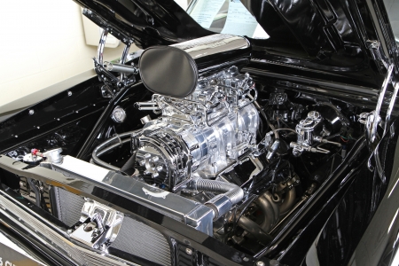 Concord, North Carolina - September 21, 2013 : Hot rod engine on display at the Charlotte Auto Fair...