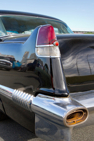 CONCORD NC - APRIL 11 2015:  A 1956 Cadillac Fleetwood automobile on display at the Charlotte AutoFair classic car show held at Charlotte Motor Speedway.のeditorial素材