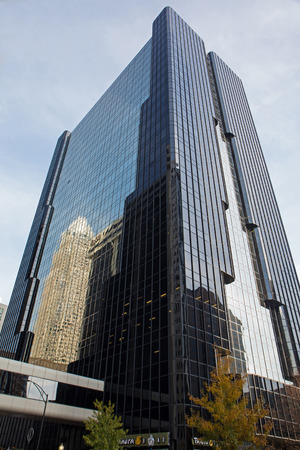CHARLOTTE, NC - December 12, 2015: The Charlotte Plaza office tower in downtown Charlotte, North Carolina.のeditorial素材
