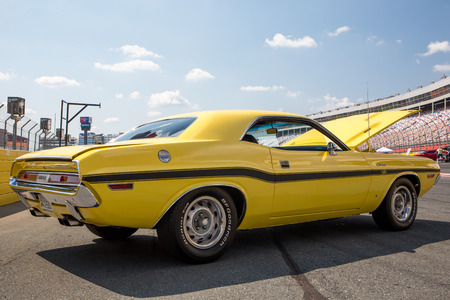CONCORD, NC - September 22, 2017:  A 1970 Dodge Challenger automobile on display at the Pennzoil AutoFair classic car show held at Charlotte Motor Speedway.のeditorial素材