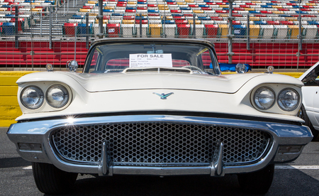 CONCORD, NC - September 22, 2017:  A 1958 Ford Thunderbird automobile on display at the Pennzoil AutoFair classic car show held at Charlotte Motor Speedway.のeditorial素材