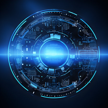 Abstract technology background. Futuristic user interface HUD. Circuit Vector illustration. Generative AIの素材