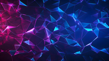 Abstract polygonal background. Triangles in low poly style. 3d render. Generative AIの素材