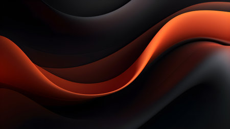 Black and red of wave abstract background. 3d rendering, 3d illustration. Generative AIの素材