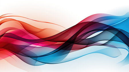 Abstract colorful vector background with smooth lines, futuristic wavy illustration, Generative AIの素材