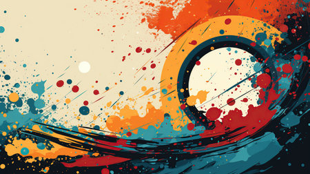 Abstract grunge background with space for your text, vector illustration. Generative AIの素材
