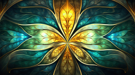 Macro closeup of fractal flower, digital artwork for creative graphic design. Generative AIの素材