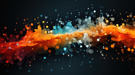 Abstract colorful background. Futuristic technology style. Elegant background for business presentations. Generative AIの素材