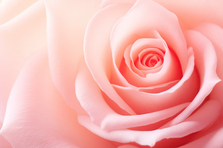 Close-up of pink rose petals in soft color and blurry style for background. Generative AIの素材