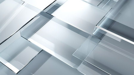 Abstract background of metal cubes. 3d rendering, 3d illustration. Generative AIの素材