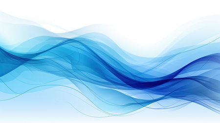 Abstract blue wave background. Vector illustration. Clip-art graphics. Generative AIの素材