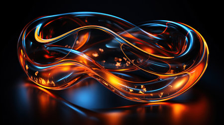 3d illustration of abstract fractal composition, digital artworks. Generative AIの素材