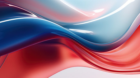 Abstract red and blue wavy background with some smooth lines. Generative AIの素材