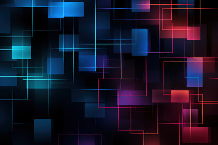 Abstract technology background with squares and rectangles. Vector illustration. Generative AIの素材