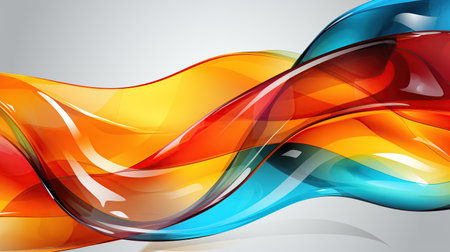 Abstract colorful wavy background with smooth lines. Vector illustration. Generative aiの素材