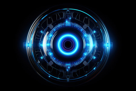 Futuristic HUD interface. Abstract technology concept. Vector illustration. Generative AIの素材