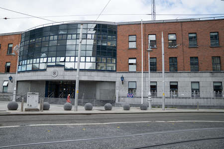 Dublin City, Dublin, Ireland, June 11th 2021. Frontal View of Store Street Garda Station
