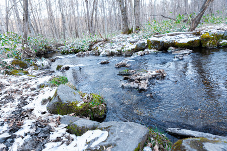 Winter scenery in Tomakomai, Hokkaidoの写真素材