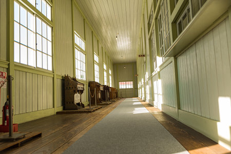 Winter Scenery of Hokkaido Kaitaku no Mura in Ebetsu, Japanの写真素材