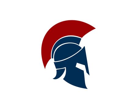 Blue spartan helmet iconのイラスト素材