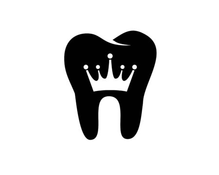 Crown Dental Blackのイラスト素材