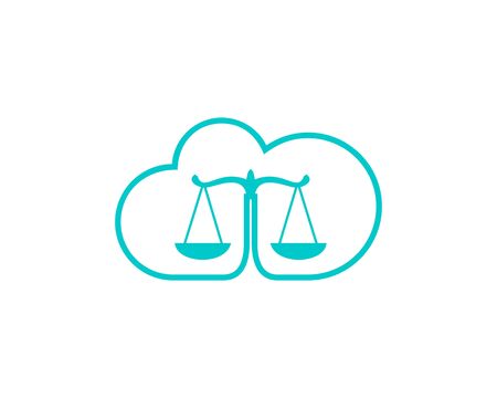 Lawyer Cloud logo iconのイラスト素材