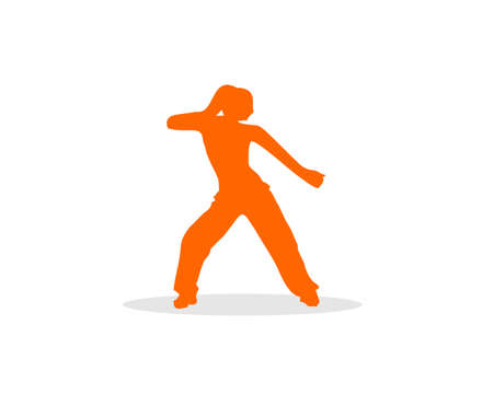 modern dance silhouetteのイラスト素材